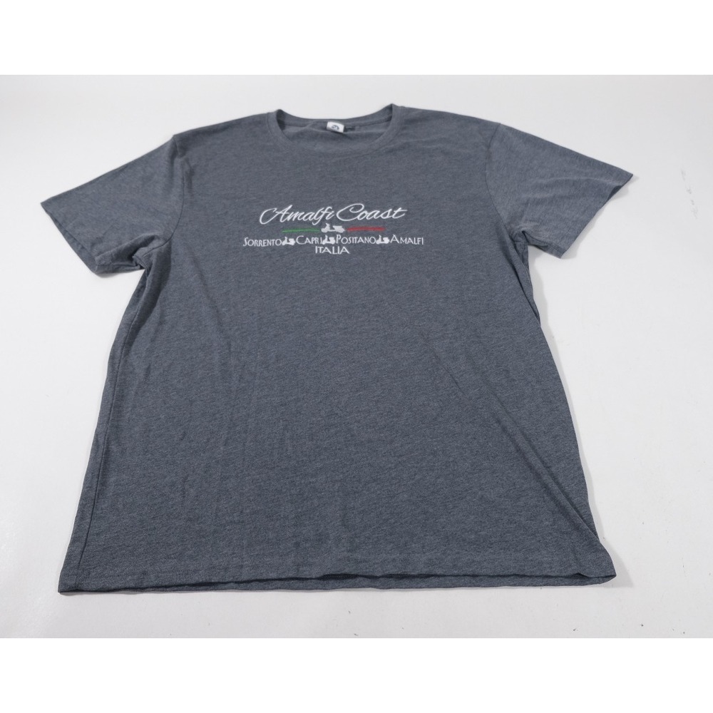 GL Summit T-Shirt Mens 2XL Gray Amalfi Coast Italia Graphic Short Sleeve Tee
